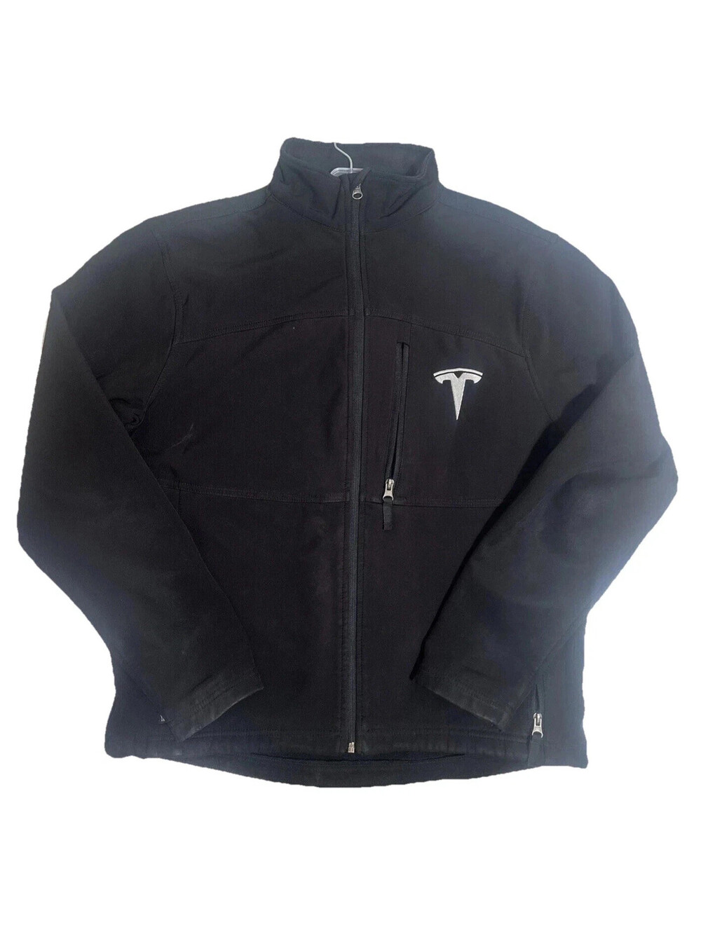 Tesla Motors Corporate Employee Jacket Mens S Black Softshell EV Uniform Fossa